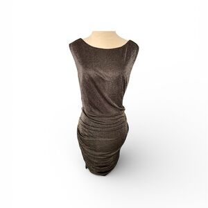 Aidan Elegant Silver Grey Sleeveless Dress w/ a peek boo back US12